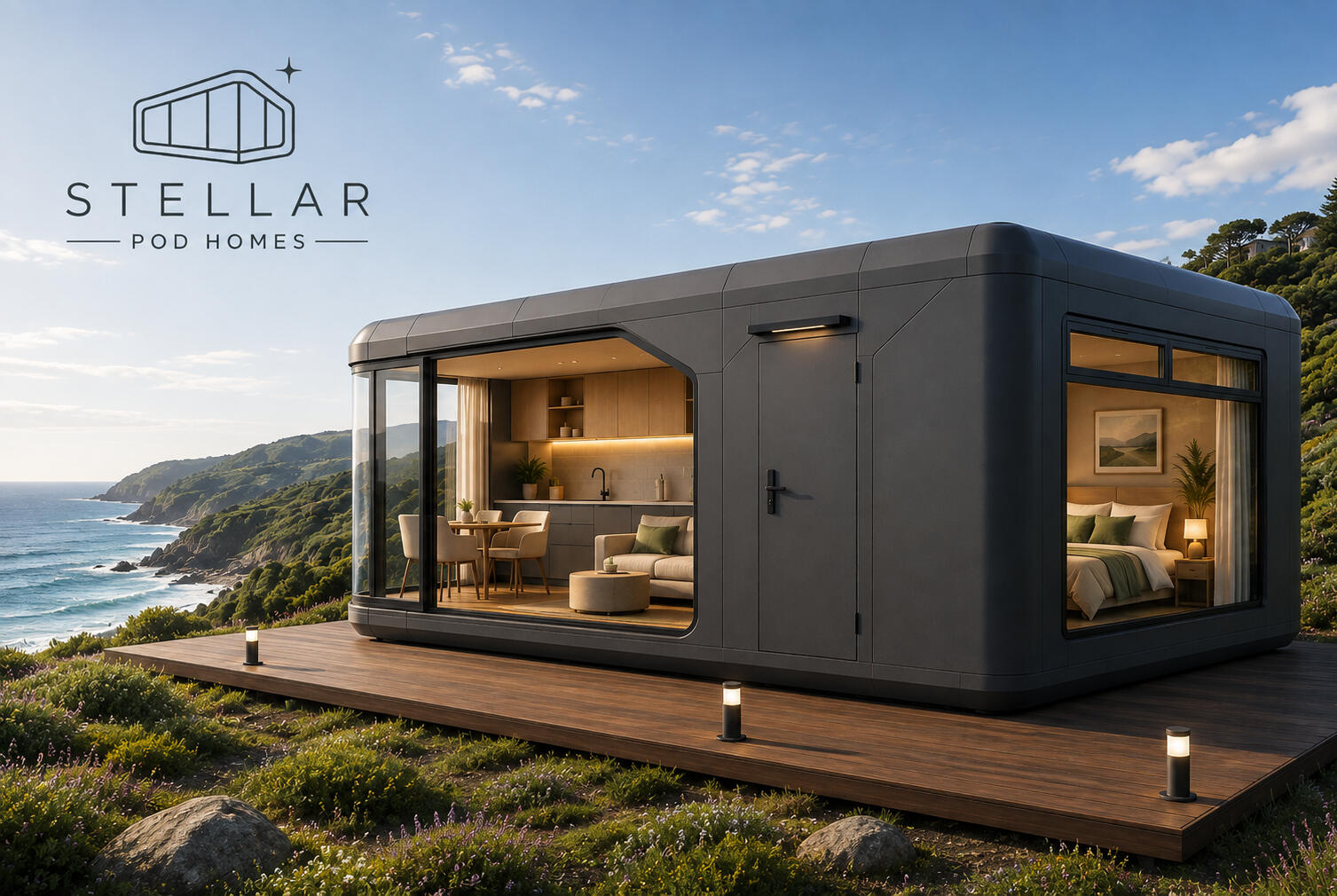 The Haven contemporary one-bedroom pod home by Stellar Pod Homes Ireland